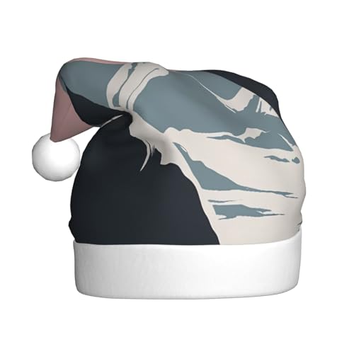 WZYWHJ Weihnachtsmütze für Erwachsene für Urlaub und Weihnachtsfeiern, jährliche Zeremonien, Gletscher- und Pinguin-Muster von WZYWHJ