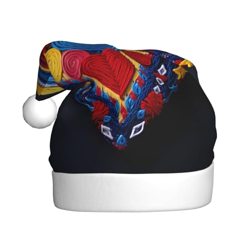 WZYWHJ Weihnachtsmütze für Erwachsene für Urlaub und Weihnachtsfeiern, jährliche Zeremonien, Stickerei, Liebesmuster WZYWHJ Weihnachtsmütze für Erwachsene für Urlaub und Weihnachtsfeiern, jährliche Zeremonien, Stickerei, Liebesmuster von WZYWHJ