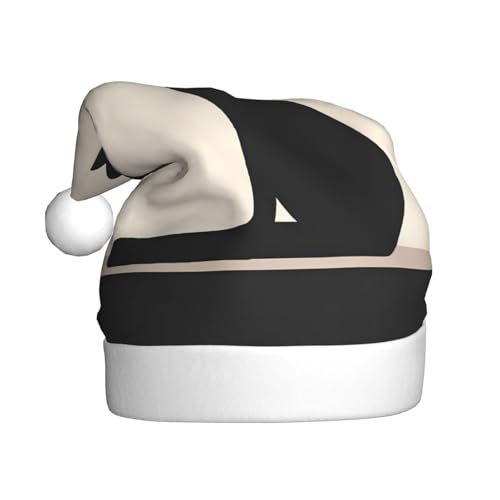 WZYWHJ Weihnachtsmütze für Erwachsene für Urlaub und Weihnachtsfeiern, jährliche Zeremonien, einfaches schwarzes Katzenmuster WZYWHJ Weihnachtsmütze für Erwachsene für Urlaub und Weihnachtsfeiern, jährliche Zeremonien, einfaches schwarzes Katzenmuster von WZYWHJ