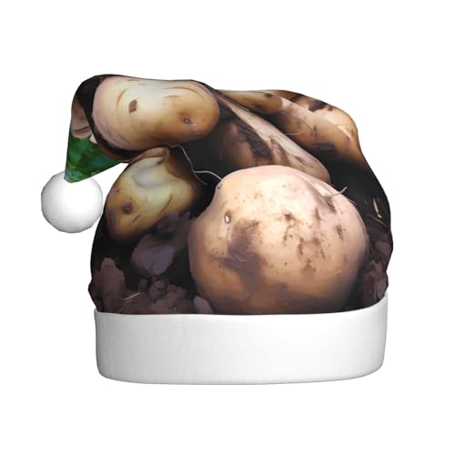 WZYWHJ Weihnachtsmütze für Erwachsene für Urlaub und Weihnachtsfeiern, jährliche Zeremonien, frische Kartoffeln Muster von WZYWHJ