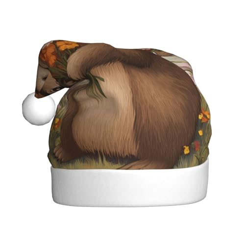 WZYWHJ Weihnachtsmütze für Erwachsene für Urlaub und Weihnachtsfeiern, jährliche Zeremonien, lustiges Murmeltier-Muster WZYWHJ Weihnachtsmütze für Erwachsene für Urlaub und Weihnachtsfeiern, jährliche Zeremonien, lustiges Murmeltier-Muster von WZYWHJ