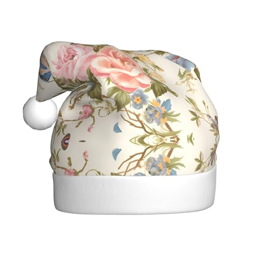 WZYWHJ Weihnachtsmütze für Erwachsene für Urlaub und Weihnachtsfeiern, jährliche Zeremonien, romantische, ausgefallene Blumenvögel, Schmetterlinge WZYWHJ Weihnachtsmütze für Erwachsene für Urlaub und Weihnachtsfeiern, jährliche Zeremonien, romantische, ausgefallene Blumenvögel, Schmetterlinge von WZYWHJ