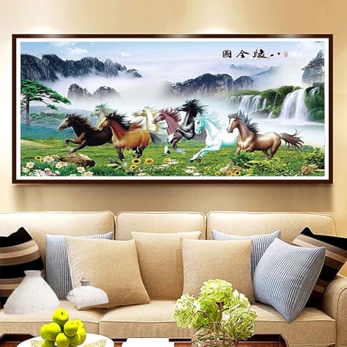 Diamond Painting Horse Falls Landschaft für Wand-Decor Strass Stickerei Set Diamant Malerei Kits Full Drill Erwachsene Kinder 5D DIY Bilder Malen nach Zahlen Kreuzstich Runder Diamant 125x250cm Diamond Painting Horse Falls Landschaft für Wand-Decor Strass Stickerei Set Diamant Malerei Kits Full Drill Erwachsene Kinder 5D DIY Bilder Malen nach Zahlen Kreuzstich Runder Diamant 125x250cm von WaFeLe