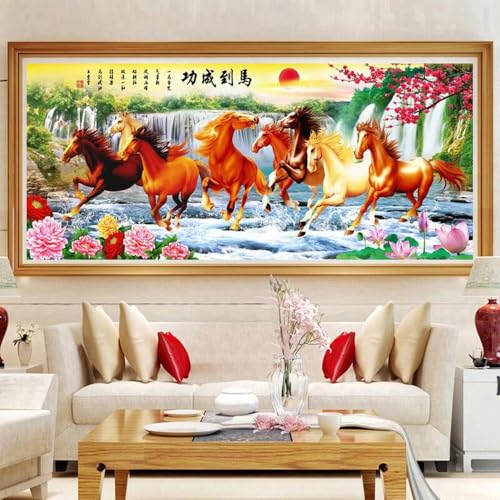 Diamond Painting Wasserfall Blumen Pferd Diamant Malerei Kits Full Drill Strass Stickerei Set Erwachsene Kinder für Wand-Decor Malen nach Zahlen Kreuzstich 5D DIY Bilder Platz Diamant 70x140cm Diamond Painting Wasserfall Blumen Pferd Diamant Malerei Kits Full Drill Strass Stickerei Set Erwachsene Kinder für Wand-Decor Malen nach Zahlen Kreuzstich 5D DIY Bilder Platz Diamant 70x140cm von WaFeLe