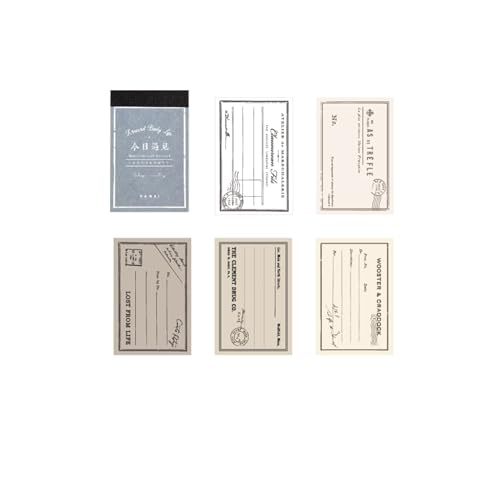 WaLdor Scrapbook-Zubehör 50 Teile/Paket Sammelalbum Papier Memo Papier for Scrapbooking Dekorative Schreibwaren Kennzeichnung Journal Materialien Haftnotizen Scrapbook-Aufkleber (Color : 4) von WaLdor