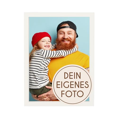 Wackadoo® Holz Bilderrahmen mit eigenem Foto 13x18 (hoch) cm weiß - Poster mit Wunschmotiv - Personalisiertes Geschenk - Wunschmotiv - Muttertagsgeschenk von Wackadoo