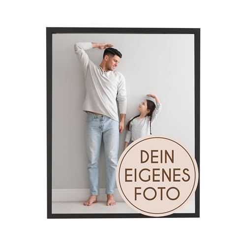 Wackadoo® Holz Bilderrahmen mit eigenem Foto 40x50 cm (hoch) cm schwarz - Poster mit Wunschmotiv - Personalisiertes Geschenk - Wunschmotiv - Muttertagsgeschenk von Wackadoo