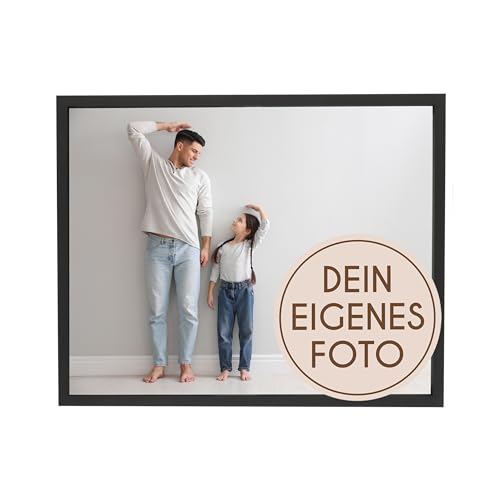 Wackadoo® Holz Bilderrahmen mit eigenem Foto 40x50 cm (quer) cm schwarz - Poster mit Wunschmotiv - Personalisiertes Geschenk - Wunschmotiv - Muttertagsgeschenk von Wackadoo