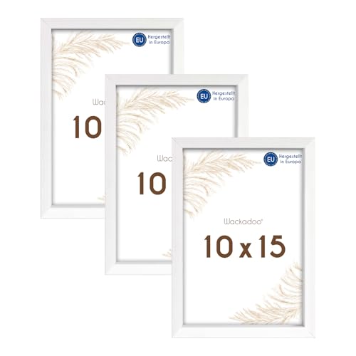 Wackadoo Bilderrahmen 10x15 weiß 3er Set Holz Bilderrahmen SetFotowand Fotorahmen mit Glasscheibe Italienisches Holz Picture frame Wackadoo Bilderrahmen 10x15 weiß 3er Set Holz Bilderrahmen SetFotowand Fotorahmen mit Glasscheibe Italienisches Holz Picture frame von Wackadoo