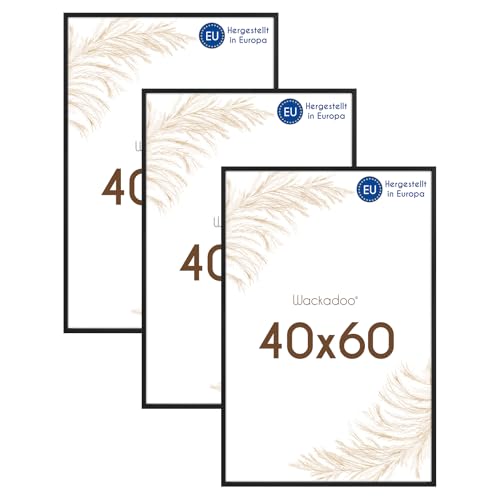 Wackadoo Bilderrahmen 40x60 schwarz 3er Set Holz Bilderrahmen Set schwarz Fotowand Fotorahmen mit Glasscheibe Italienisches Holz Picture frame Wackadoo Bilderrahmen 40x60 schwarz 3er Set Holz Bilderrahmen Set schwarz Fotowand Fotorahmen mit Glasscheibe Italienisches Holz Picture frame von Wackadoo