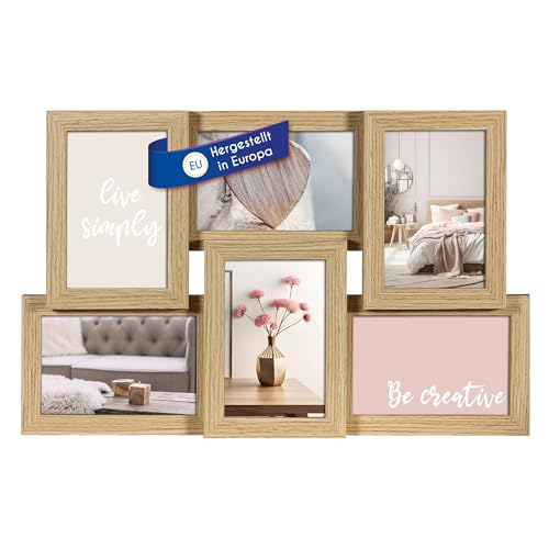 Wackadoo Bilderrahmen Collage Eiche 10x15 cm 6 Fotos Hergestellt in Europa FSC Holz aus MDF Fotorahmen Galerierahmen mit Glasscheibe familie mehrere bilder picture frame Wackadoo Bilderrahmen Collage Eiche 10x15 cm 6 Fotos Hergestellt in Europa FSC Holz aus MDF Fotorahmen Galerierahmen mit Glasscheibe familie mehrere bilder picture frame von Wackadoo