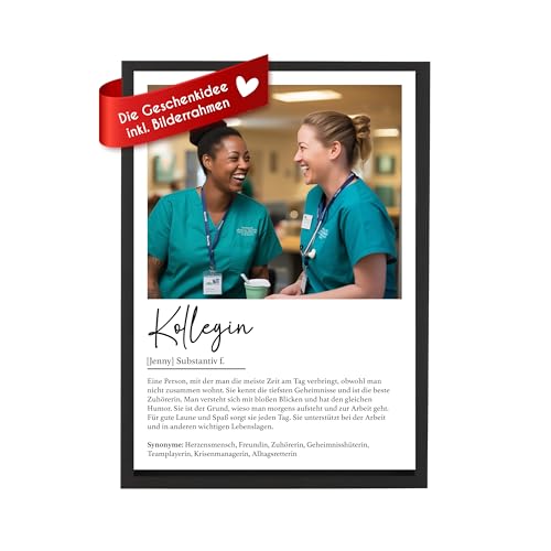 Wackadoo Bilderrahmen Personalisiertes Poster Kollegin, Wandbild mit Foto und Text, Holz Bilderrahmen und Glasscheibe, fotogeschenk personalisiert, Geburtstagsgeschenk, Abschiedsgeschenk Wackadoo Bilderrahmen Personalisiertes Poster Kollegin, Wandbild mit Foto und Text, Holz Bilderrahmen und Glasscheibe, fotogeschenk personalisiert, Geburtstagsgeschenk, Abschiedsgeschenk von Wackadoo