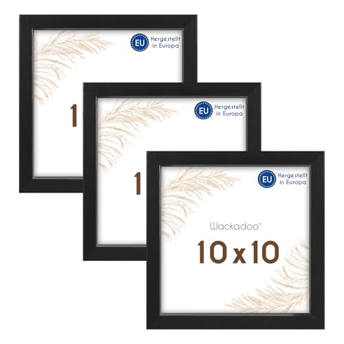 Wackadoo Bilderrahmen quadratisch 10x10 schwarz 3er Set Holz Bilderrahmen Set schwarz Fotowand Fotorahmen mit Glasscheibe Italienisches Holz Picture frame Wackadoo Bilderrahmen quadratisch 10x10 schwarz 3er Set Holz Bilderrahmen Set schwarz Fotowand Fotorahmen mit Glasscheibe Italienisches Holz Picture frame von Wackadoo