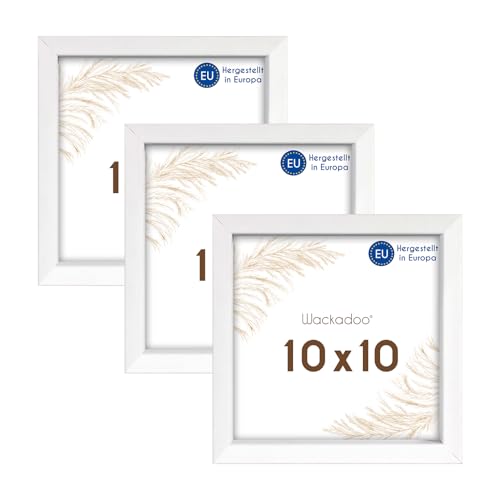 Wackadoo Bilderrahmen quadratisch 10x10 weiß 3er Set Holz Bilderrahmen Set Fotowand Fotorahmen mit Glasscheibe Italienisches Holz Picture frame Wackadoo Bilderrahmen quadratisch 10x10 weiß 3er Set Holz Bilderrahmen Set Fotowand Fotorahmen mit Glasscheibe Italienisches Holz Picture frame von Wackadoo