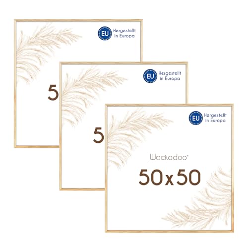 Wackadoo Bilderrahmen quadratisch 50x50 natur 3er Set Holz Bilderrahmen Set Fotowand Fotorahmen mit Glasscheibe Italienisches Holz aus MDF Picture frame Wackadoo Bilderrahmen quadratisch 50x50 natur 3er Set Holz Bilderrahmen Set Fotowand Fotorahmen mit Glasscheibe Italienisches Holz aus MDF Picture frame von Wackadoo