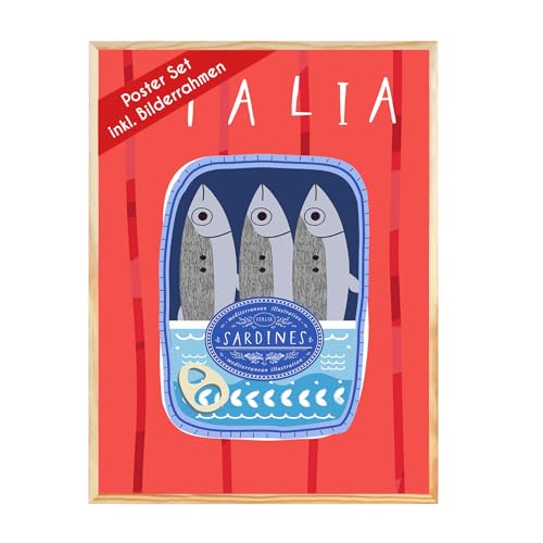Wackadoo Poster Italien Sardinien mit Bilderrahmen 30x40 cm gerahmtes Bild mit rahmen picture frame Italienisches Holz Wackadoo Poster Italien Sardinien mit Bilderrahmen 30x40 cm gerahmtes Bild mit rahmen picture frame Italienisches Holz von Wackadoo