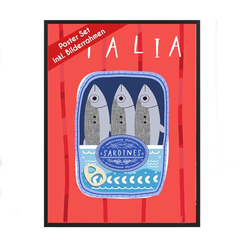 Wackadoo Poster Italien Sardinien mit Bilderrahmen 30x40 cm gerahmtes Bild mit rahmen picture frame Italienisches Holz Wackadoo Poster Italien Sardinien mit Bilderrahmen 30x40 cm gerahmtes Bild mit rahmen picture frame Italienisches Holz von Wackadoo