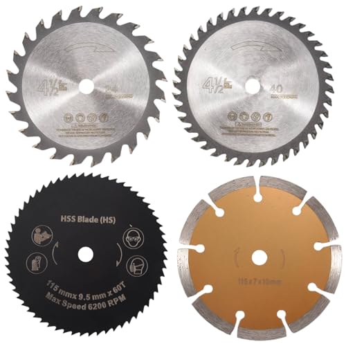 Wadakada 115 X 10 Mm Multifunktions-Hartmetall-SäGeblatt-Set mit 4 Kunststoff-SchneidbläTtern KreissäGeblatt Wadakada 115 X 10 Mm Multifunktions-Hartmetall-SäGeblatt-Set mit 4 Kunststoff-SchneidbläTtern KreissäGeblatt von Wadakada