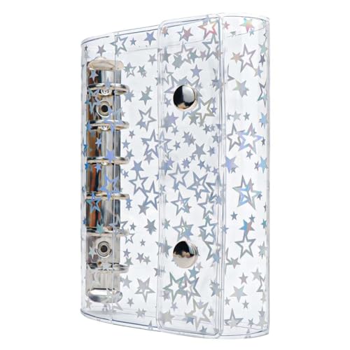 Wadakada A7 Budget-Ordnerhülle, Transparentes PVC, 6-Ring-Ordner, Glitzerstern, Nachfüllbare Notizbuchhülle, Schutz mit 2 Druckknöpfen Wadakada A7 Budget-Ordnerhülle, Transparentes PVC, 6-Ring-Ordner, Glitzerstern, Nachfüllbare Notizbuchhülle, Schutz mit 2 Druckknöpfen von Wadakada