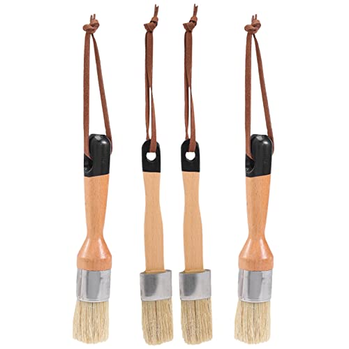 Wadakada Kreide und Wachs Pinsel Umfassen Flache und Runde Kreide Pinsel mit Borsten, Mehr Zweck Pinsel (4 StüCk) von Wadakada