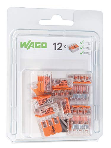 WAGO® Klemme, 3-Leiter, Verbindungsklemme mit Hebel, 221-413/996-012 (12 Stück) von WAGO