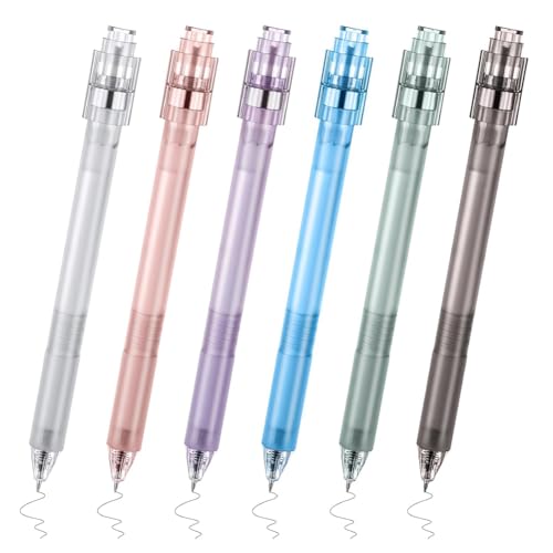 Waiecne 6 Stück Fidget-Gelstifte zum Stressabbau, 0,5 mm Schwarze Tinte, Feine Spitze, Schnelltrocknend, Glattes Schreiben, Kugelschreiber, Angststift Waiecne 6 Stück Fidget-Gelstifte zum Stressabbau, 0,5 mm Schwarze Tinte, Feine Spitze, Schnelltrocknend, Glattes Schreiben, Kugelschreiber, Angststift von Waiecne