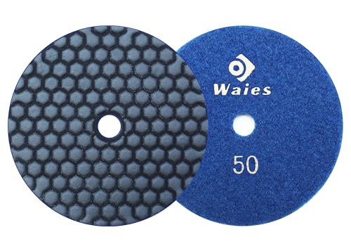Waies 125mm Körnung 50 Diamant-Schleifpad für Trockenschliff Klettaufnahme, für Granit Stein Beton Marmor Bodenschleifer oder Polierer Waies 125mm Körnung 50 Diamant-Schleifpad für Trockenschliff Klettaufnahme, für Granit Stein Beton Marmor Bodenschleifer oder Polierer von Waies