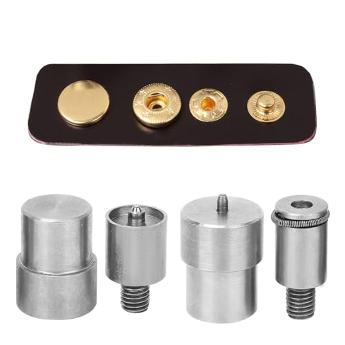 Druckknopf Matrizenform, Druckknopf Matrize, 4 teilige Druckknopf Matrizenform aus Silbernem Edelstahl, Ersatzkits für 831 von Wakects