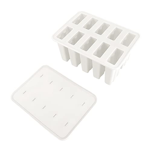 Wakects 10-Zell-Eisschimmel mit 50 Stöcken für Hausgemachte Leckerei (WHITE) von Wakects