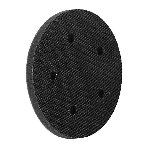 Wakects 125-mm-Schwamm-Puffer-Pad-Schnittstelle Kissenkissen-Rückkissen für Schleifpolster mit Magischer Klebstoff-Anti-Vibrationsgeräuschreduktion 5/6/8 Löcher (5 Zoll und 5 Löcher) von Wakects