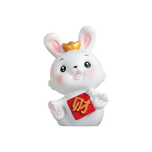Wakects 2023 Chinesische Neujahrsdekoration, Glückverheißendes Jahr Maskottchenschmuck, Wohlstand und Glückstischdekorationen, für Souvenirs, Bürodekoration (D) von Wakects