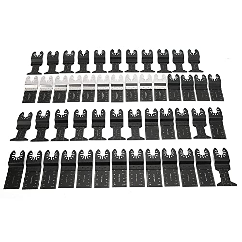 Wakects 50-teiliges oszillierendes Sägeblatt-Kit, Bi-Metall-Schnellverschluss-Kit Multitool schneidet schnell für Black and Decker von Wakects