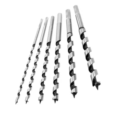 Wakects 6pcs Auger -Bits Set, Hoher Kohlenstoffstahlholzbohrer Hex Shank Dreh von Wakects