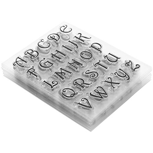 Wakects 8PCS DIY Transparent Stempel Klar, Wiederverwendbare Handwerksdekoration für Handkonto Scrapbooking Design, Hautfreundliches Material, Klare Abdrücke, Einfach zu Bedienen von Wakects