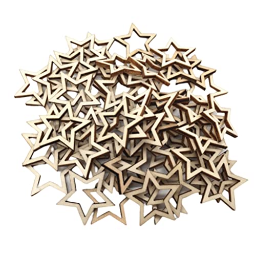 Wakects Hölzerne Hohle Sterndekorationen 100 Stücke Holzscheiben Verzierungen für Craft Weihnachtsbaum -Hochzeitsdekor mit 30 Mm Dicken Hartholzstern Wakects Hölzerne Hohle Sterndekorationen 100 Stücke Holzscheiben Verzierungen für Craft Weihnachtsbaum -Hochzeitsdekor mit 30 Mm Dicken Hartholzstern von Wakects