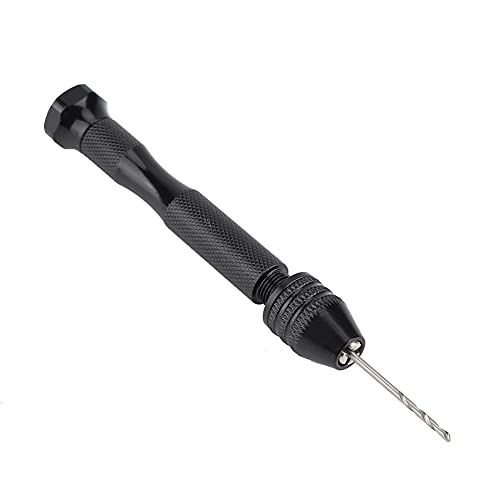 Wakects Mini-Handbohrer, Tragbarer Kleiner Handbohrer mit Chuck-Kapazität 0,3-3,4 Mm, für Holz, Bodhi, Knochen, Bernstein, Olivenmutter und Walnuss, Anti-Slip-Aluminium-Legierungsgriff, Ideal für von Wakects