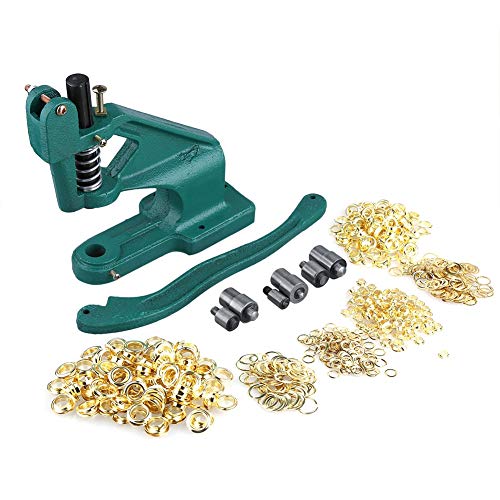 Wakects Ösenmaschine, Öse Punch Machine Ösen Handmaschinen Druckösen mit 900 Ösen 3 Stanzformen 6 mm/10 mm/12 mm, Locher Stanzzange für Taschen Schuhe Wakects Ösenmaschine, Öse Punch Machine Ösen Handmaschinen Druckösen mit 900 Ösen 3 Stanzformen 6 mm/10 mm/12 mm, Locher Stanzzange für Taschen Schuhe von Wakects
