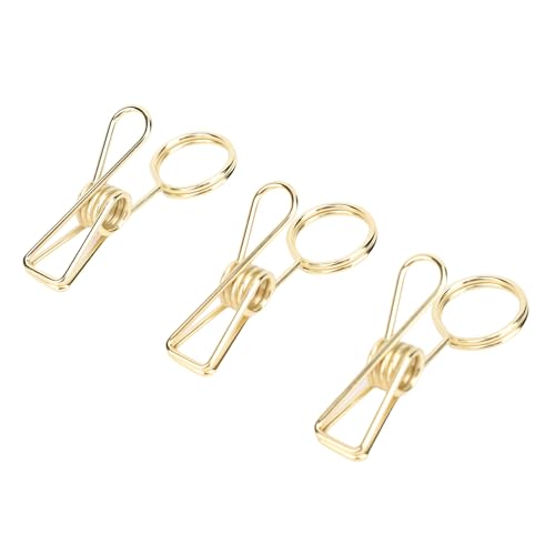 Wakects Tischkartenclips, Vielseitige 10pcs Iron Exquisite Sturdy Table Card Inhaber für die Nummer (GOLD) von Wakects