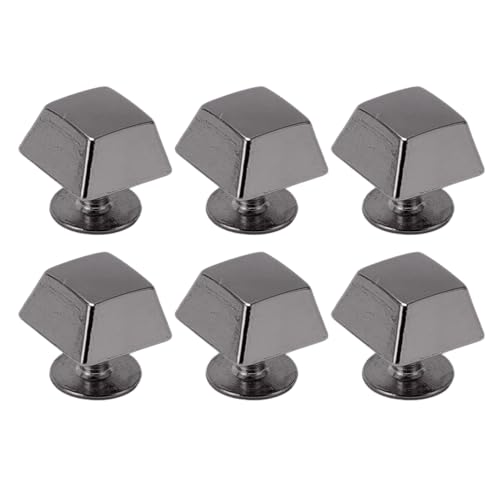 Wakects Trapezoid -Schraubenrücknieten Spike -Nieten 30 Sets, Trapez Form Nietknöpfe für Taschen, Kleidung, Gürtel und Mehr, Handwerksprojekte mit Einfacher Installation, Vielseitig (Silberschwarz) von Wakects