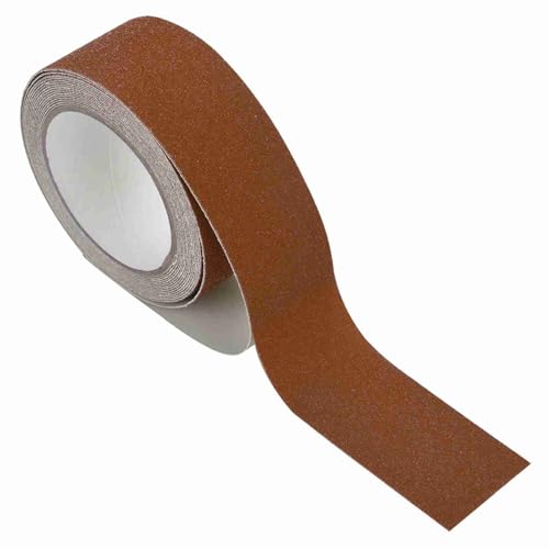 Wakects Treppenschrittklebeband, Anti -Schlupf -Profile PVC Nicht -Slip -Klebeband mit Sandoberfläche für Treppen Badezimmer Poolboden Sicherheit (BROWN) von Wakects