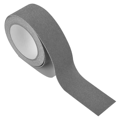 Wakects Treppenschrittklebeband, Anti -Schlupf -Profile PVC Nicht -Slip -Klebeband mit Sandoberfläche für Treppen Badezimmer Poolboden Sicherheit (Grau mit schwarzem innerem Fleece) von Wakects