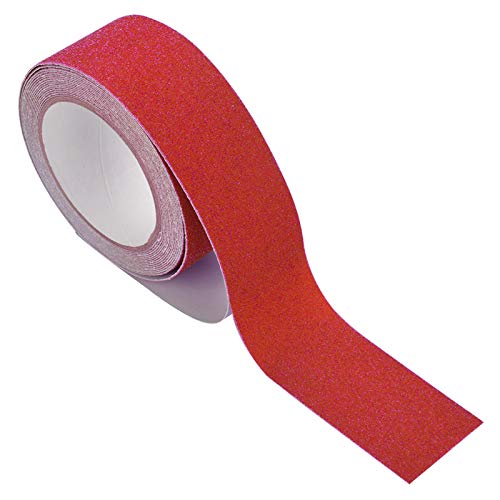 Wakects Treppenschrittklebeband, Anti -Schlupf -Profile PVC Nicht -Slip -Klebeband mit Sandoberfläche für Treppen Badezimmer Poolboden Sicherheit (Rot) von Wakects