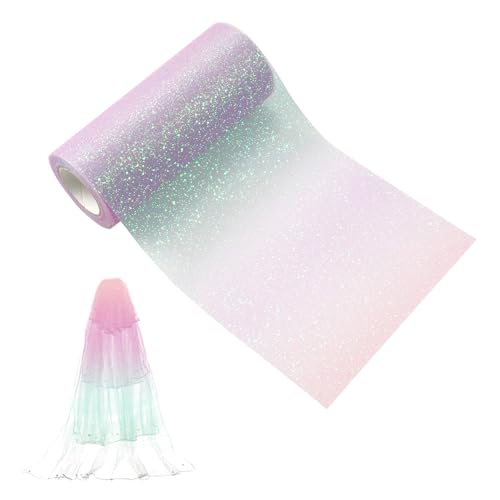 WakiHong 15 cm*90 m Regenbogen Tüll Dekostoff Tüllstoff Regenbogen Glitzer Tüll Glitter Regenbogen Tüll für Ballettröckchen Hochzeit Party Dekorationen Handwerk Tüll Rollen. WakiHong 15 cm*90 m Regenbogen Tüll Dekostoff Tüllstoff Regenbogen Glitzer Tüll Glitter Regenbogen Tüll für Ballettröckchen Hochzeit Party Dekorationen Handwerk Tüll Rollen. von WakiHong