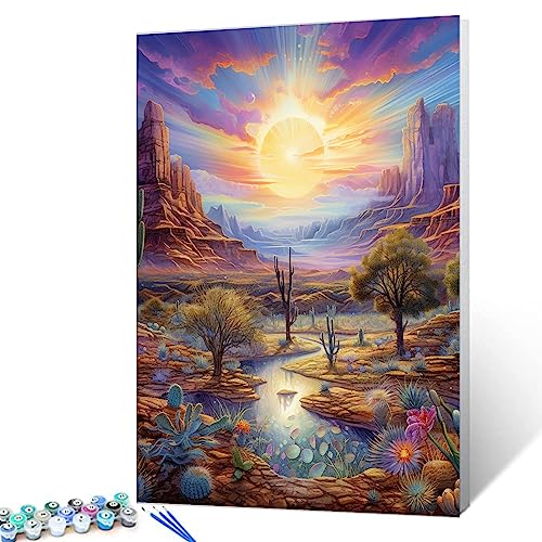Arizona Wüste Malen nach Zahlen Kits mit Pinseln Tropische Sukkulenten Acryl Ölgemälde für Erwachsene Kinder Berglandschaft Bilder Küche Kunst Handwerk Restaurant Dekor Amerika Geschenk (rahmenlos) Arizona Wüste Malen nach Zahlen Kits mit Pinseln Tropische Sukkulenten Acryl Ölgemälde für Erwachsene Kinder Berglandschaft Bilder Küche Kunst Handwerk Restaurant Dekor Amerika Geschenk (rahmenlos) von Walarky