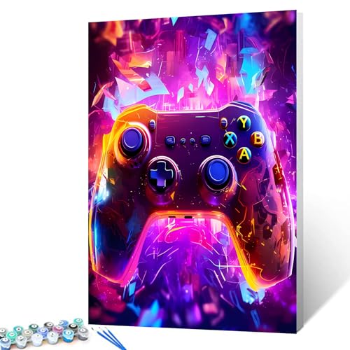Dazzle Game Controller, Malen nach Zahlen für Erwachsene, Anfänger, Graffiti-Kunstbild, Ölgemälde-Set auf Leinwand mit Pinseln, Acrylpigment, digitale Malerei für Zuhause, Wanddekoration, 40,6 x 50,8 Dazzle Game Controller, Malen nach Zahlen für Erwachsene, Anfänger, Graffiti-Kunstbild, Ölgemälde-Set auf Leinwand mit Pinseln, Acrylpigment, digitale Malerei für Zuhause, Wanddekoration, 40,6 x 50,8 von Walarky