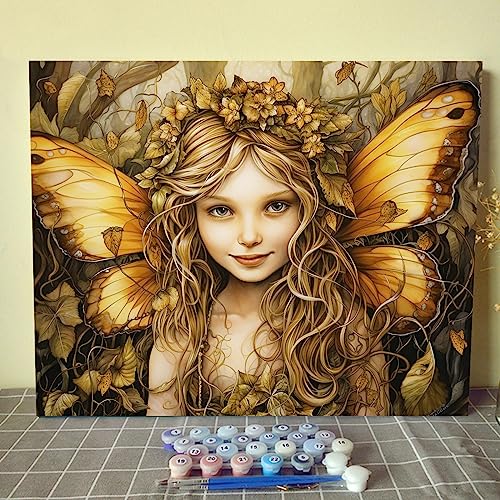 Ölgemälde mit lockigem Haar und ihren Flügeln, DIY-Ölgemälde nach Zahlen für Erwachsene und Anfänger, hübscher Engel Malen nach Zahlen auf Leinwand, mit Pinseln und Acrylpigment, für Heimdekoration, Ölgemälde mit lockigem Haar und ihren Flügeln, DIY-Ölgemälde nach Zahlen für Erwachsene und Anfänger, hübscher Engel Malen nach Zahlen auf Leinwand, mit Pinseln und Acrylpigment, für Heimdekoration, von Walarky