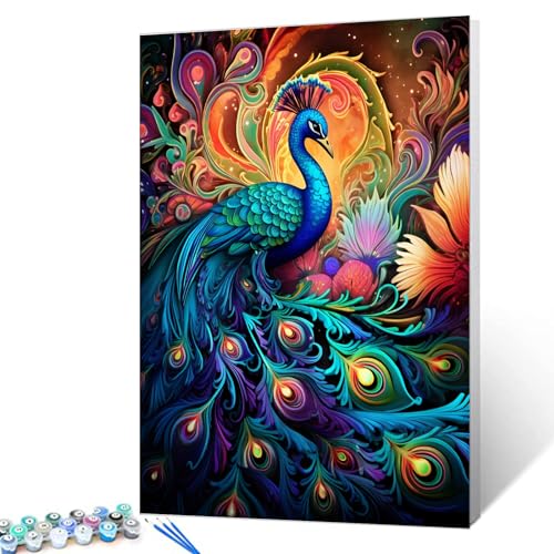 Malen nach Zahlen für Erwachsene, Anfänger, Kinder, Ölgemälde-Set, Farblandschaft, Blumenmalerei, Malen nach Zahlen auf Leinwand, für kreative Wandkunst, Heimdekoration, 40,6 x 50,8 cm Rahmen Malen nach Zahlen für Erwachsene, Anfänger, Kinder, Ölgemälde-Set, Farblandschaft, Blumenmalerei, Malen nach Zahlen auf Leinwand, für kreative Wandkunst, Heimdekoration, 40,6 x 50,8 cm Rahmen von Walarky