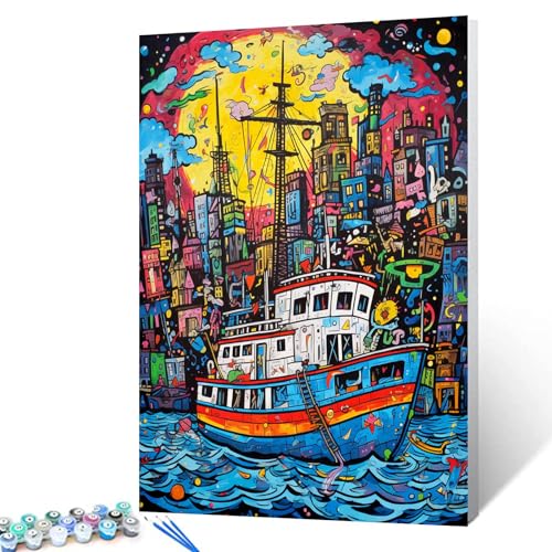 Malen nach Zahlen für Erwachsene, Kinder, Anfänger, Segelboot, Meereslandschaft, Acrylgemälde, Geschenk-Kits, Zeichnen, Gemälde, Stadtbilder, Kunsthandwerk, Heimdekoration, 40,6 x 50,8 cm, Geschenk Malen nach Zahlen für Erwachsene, Kinder, Anfänger, Segelboot, Meereslandschaft, Acrylgemälde, Geschenk-Kits, Zeichnen, Gemälde, Stadtbilder, Kunsthandwerk, Heimdekoration, 40,6 x 50,8 cm, Geschenk von Walarky