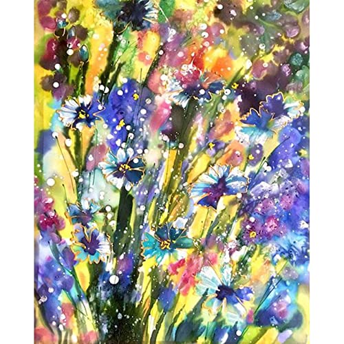 Schöner Blumenstrauß, Malen nach Zahlen, Fantasy-Stil, DIY-Malen-nach-Zahlen, für Erwachsene und Anfänger, einfach zu malen mit Pinseln und Acrylpigmenten für Wohnkultur, ohne Rahmen, 40,6 x 50,8 cm von Walarky