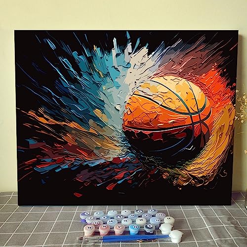 Walarky Malen nach Zahlen Basketballbild, Ölgemälde-Set für Kinder und Erwachsene, Acryl-Ölgemälde auf Leinwand, Zahlenmalerei, Bastelsets für Jungen, Schlafzimmer, Dekoration, DIY-Rahmen, 40,6 x 50,8 Walarky Malen nach Zahlen Basketballbild, Ölgemälde-Set für Kinder und Erwachsene, Acryl-Ölgemälde auf Leinwand, Zahlenmalerei, Bastelsets für Jungen, Schlafzimmer, Dekoration, DIY-Rahmen, 40,6 x 50,8 von Walarky